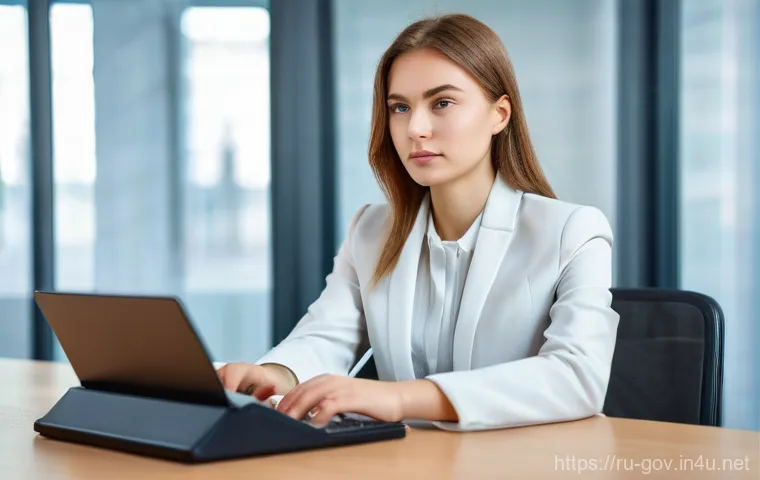 공무원 시험과 관련된 공신력 있는 자료 추천 - **Image Prompt: Navigating the Digital World of Russian Civil Service**
A highly detailed, reali...