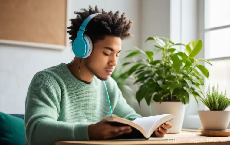 공무원 실기 시험 체크리스트 - **Prompt:** A tranquil and focused young adult, dressed in comfortable casual wear (e.g., a sweater ...