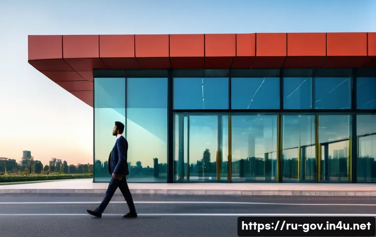 공무원 시험과 직무 선택의 주요 차이점 - **Prompt:** A young adult, thoughtfully standing at a clear crossroads under a bright, early morning...