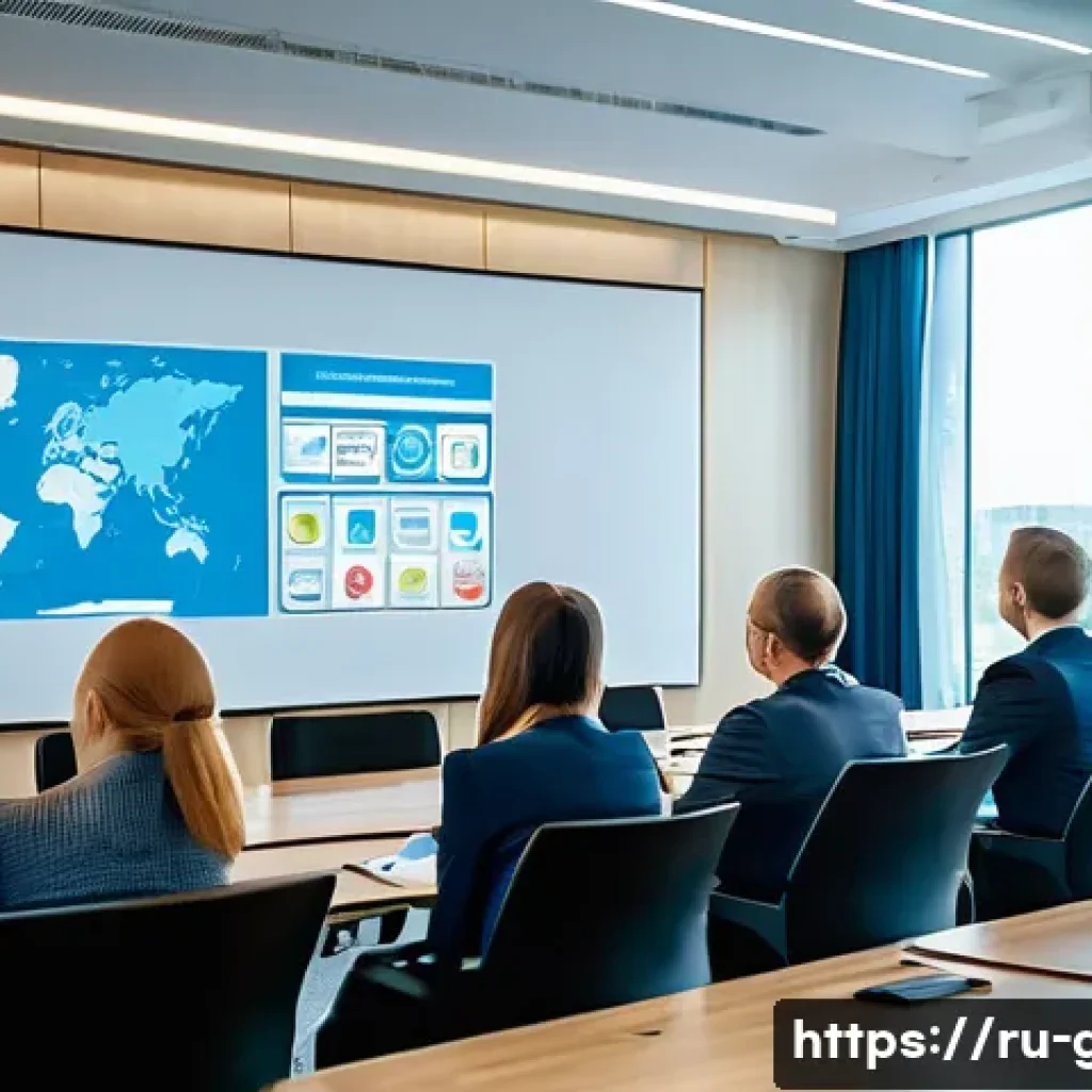 공무원 연수 과정 및 후기 - A professional training seminar for Russian government employees in a modern conference room setting...