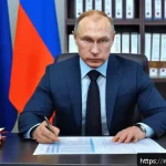 Home 22 공무원 직무와 직렬 선택의 주요 차이점 - A professional Russian government office scene showing a mid-level civil servant at a desk reviewing...